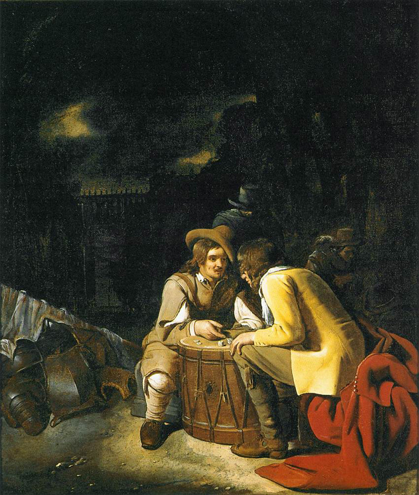 soldiers playing dice